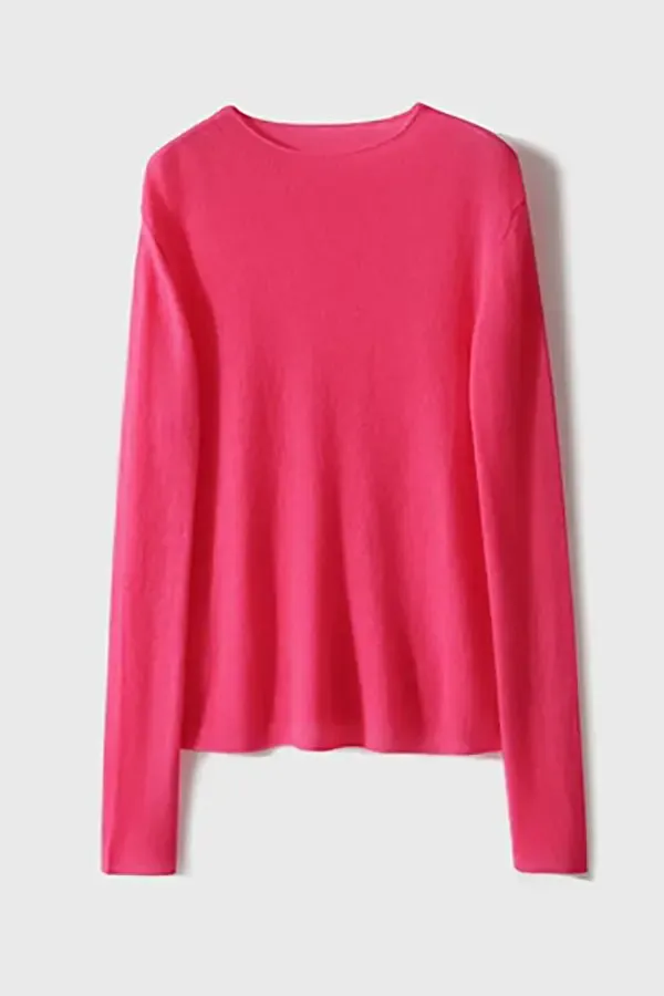 Lightweight Cashmere Crew Neck Sweater