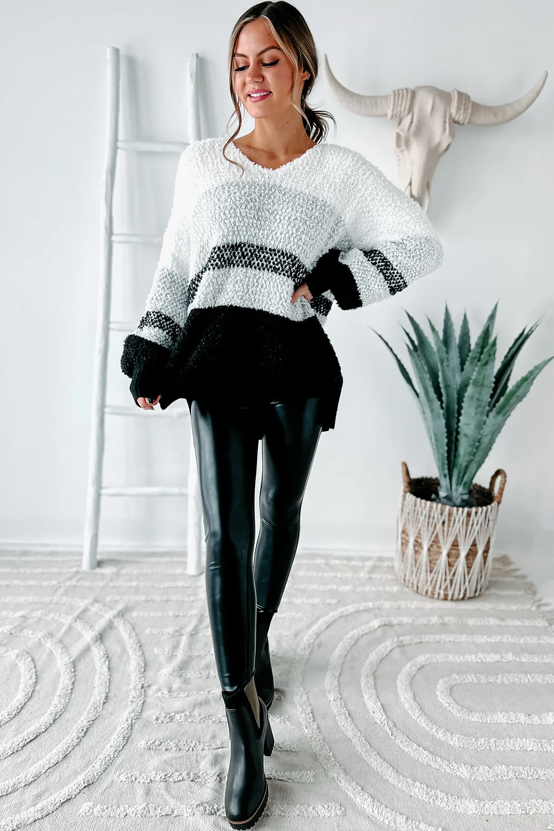 Lillian Colorblock Sweater (Black)
