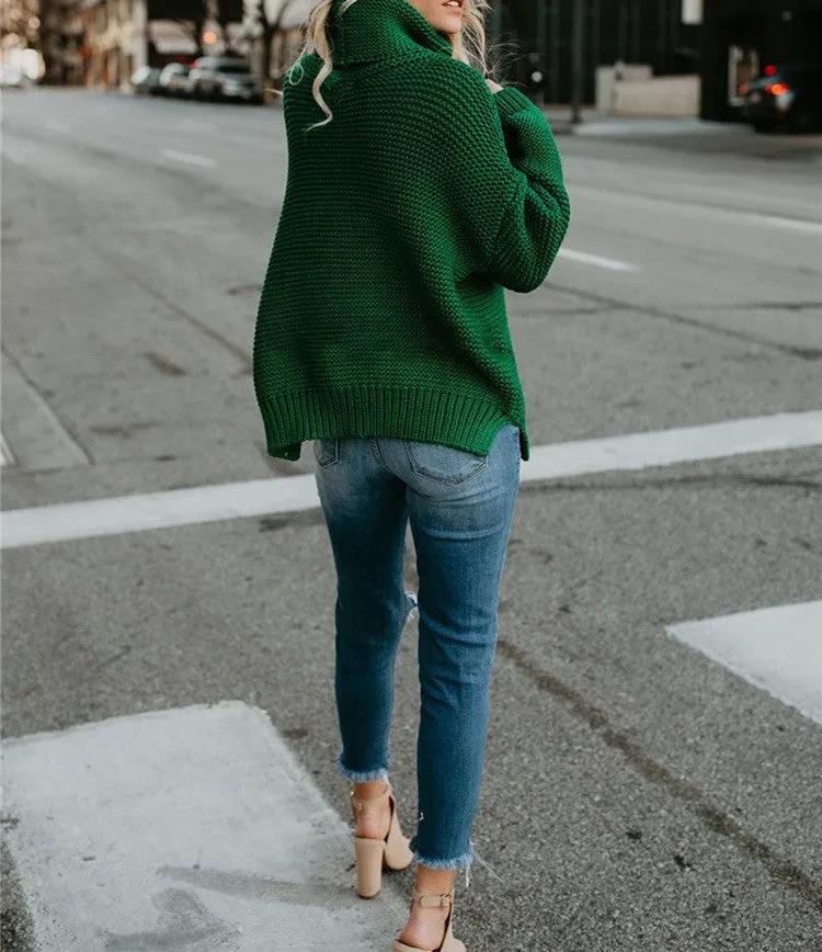 Lined Turtleneck Sweater