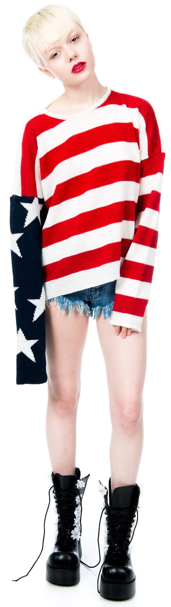 Lizabeth Flag Sweater