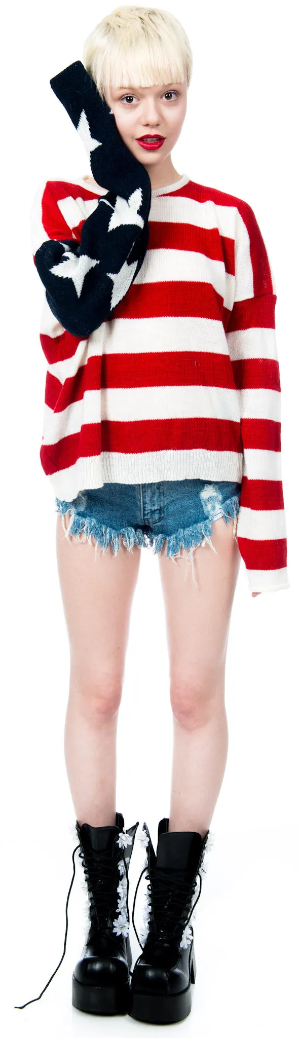 Lizabeth Flag Sweater
