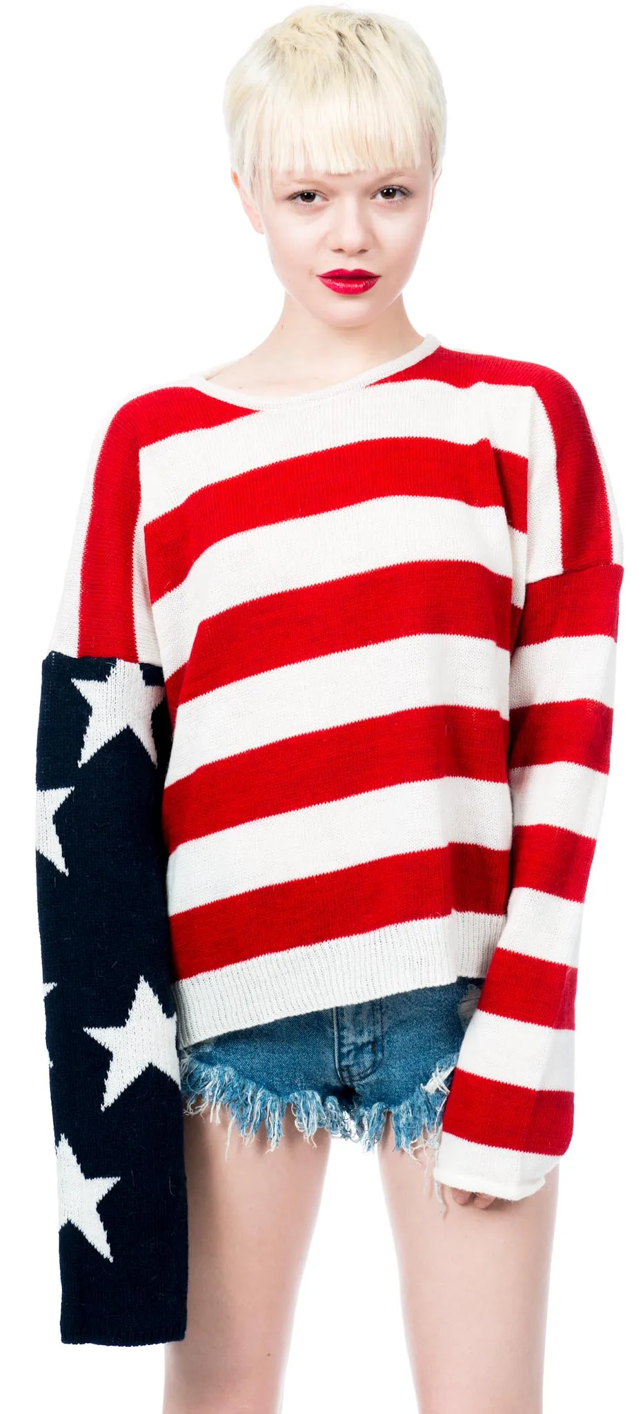 Lizabeth Flag Sweater