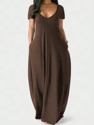 LUNE Short Sleeve Dress With Hidden Pocket