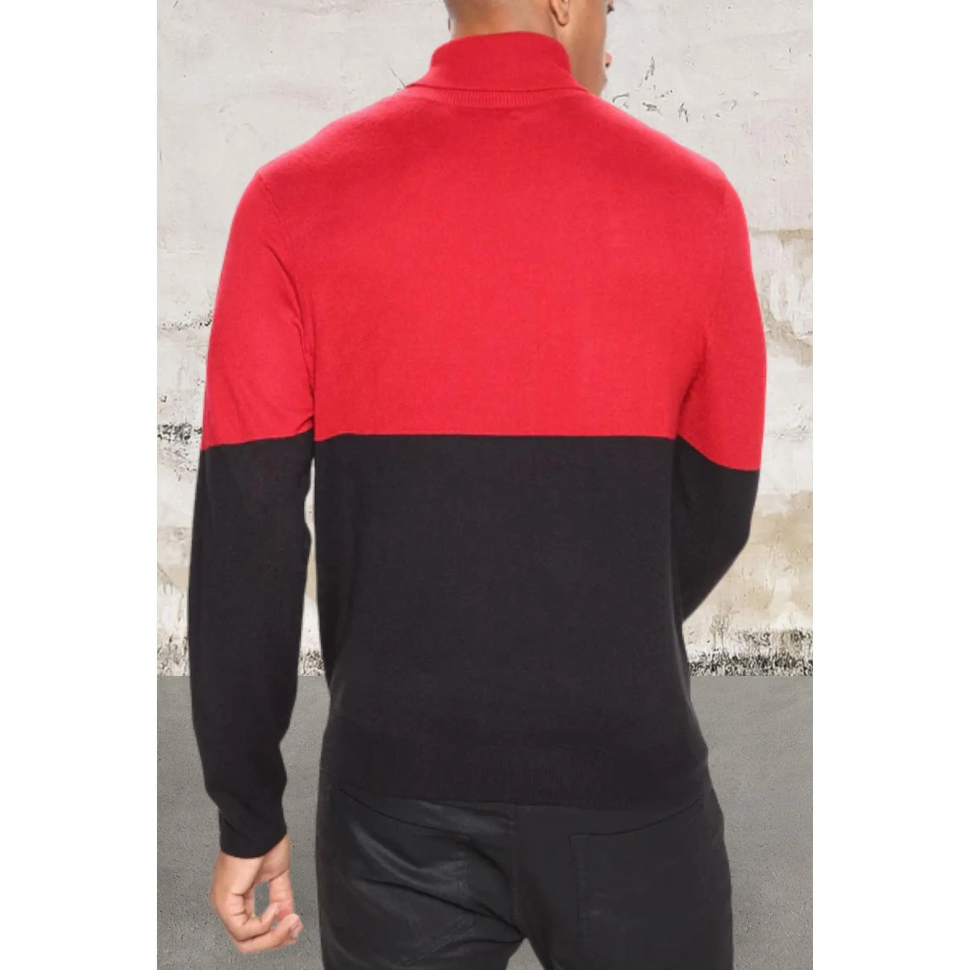 Men Long Sleeve Lightweight Turtleneck Sweater