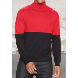 Men Long Sleeve Lightweight Turtleneck Sweater