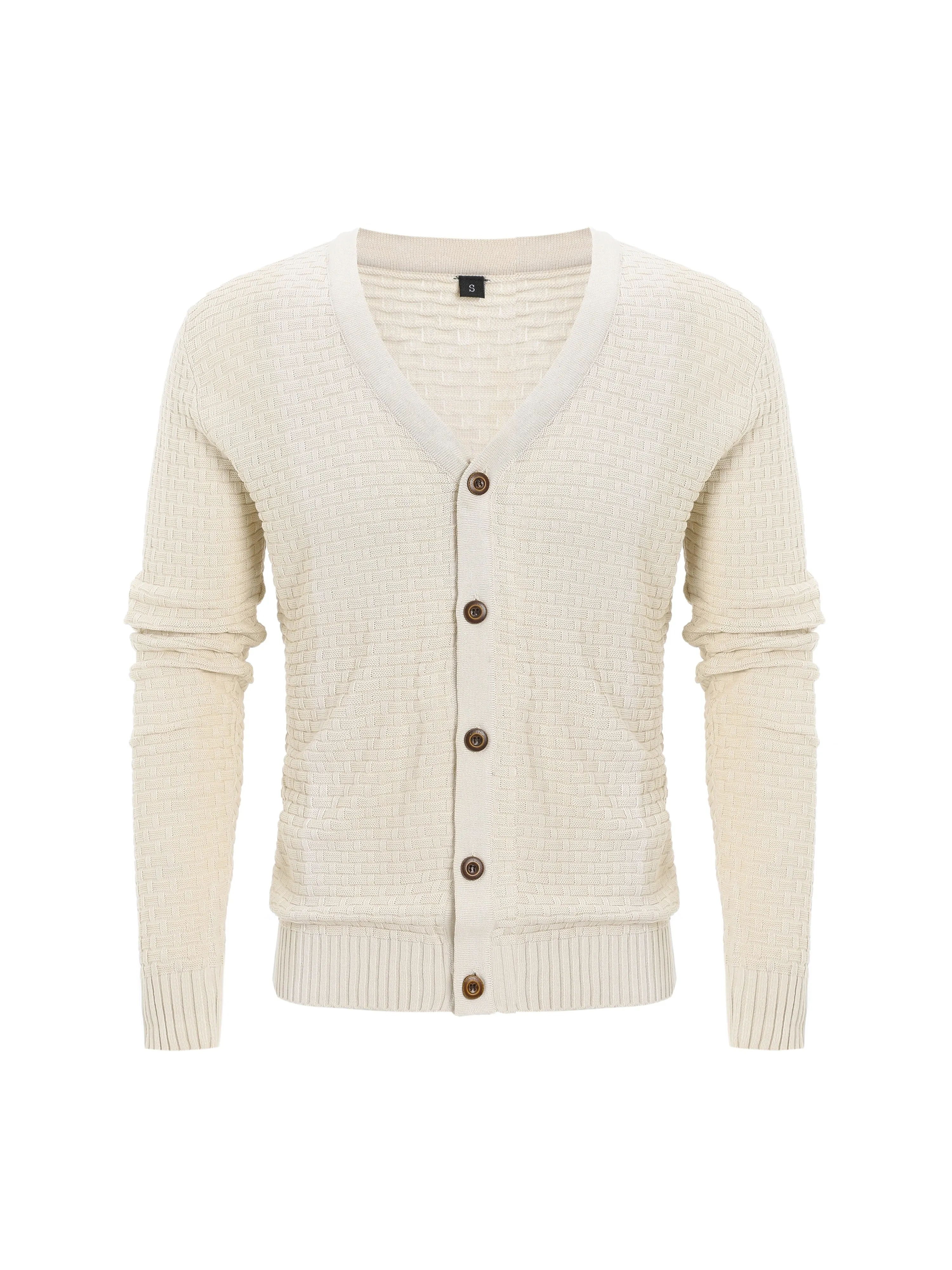 Men's New Knitted Sweater Cardigan Fashion Casual Men's V-neck Button Sweater Men