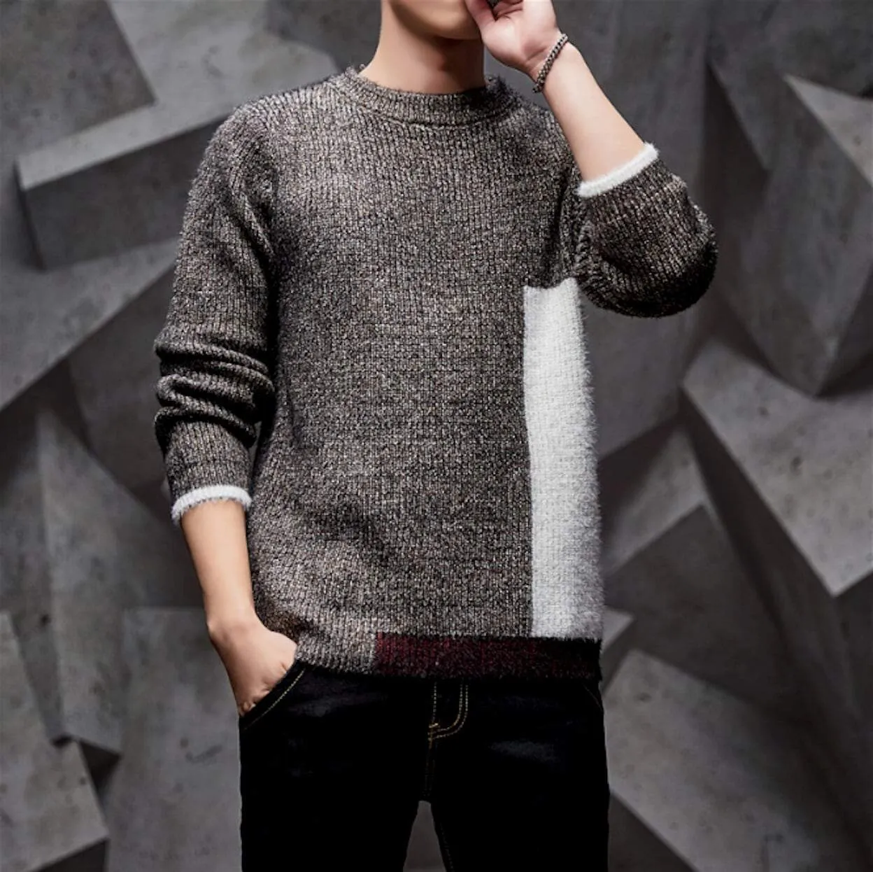 Mens Round Neck Sweater