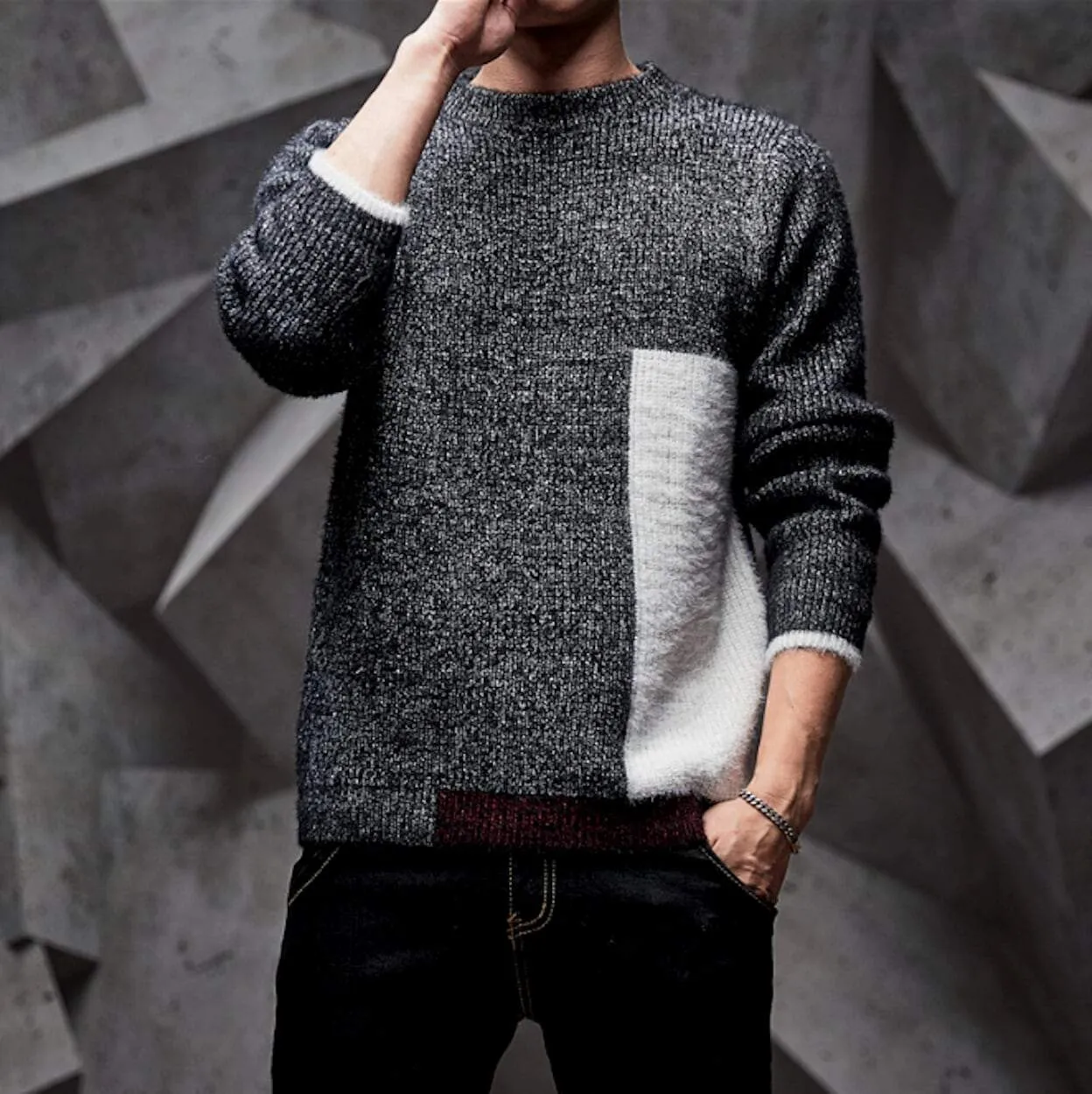 Mens Round Neck Sweater