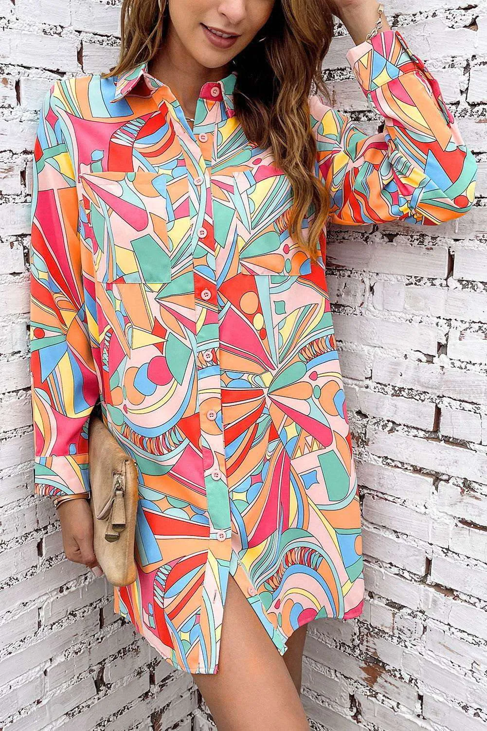 Multicolor Shirt Dress - Chic & Stylish for Summer