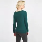Peacock Blue Henley Sweater