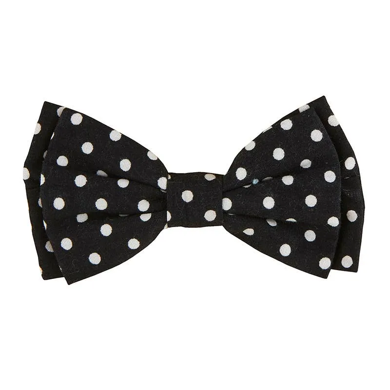 Pet Bow Ties-Black Polka Dot