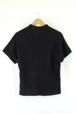 Seed Black Turtleneck Top S
