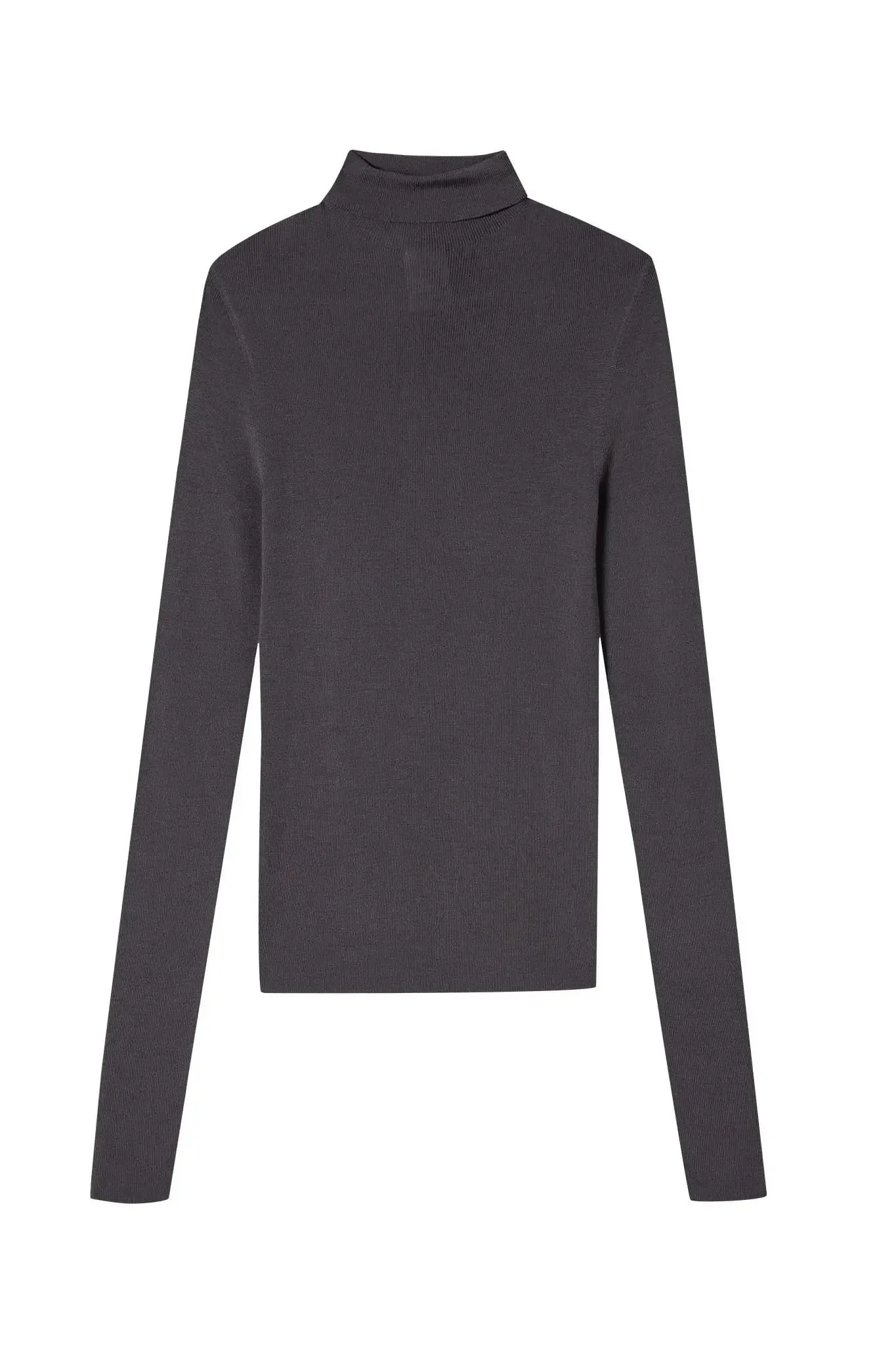 Slim Seamless Wool Turtleneck Sweater