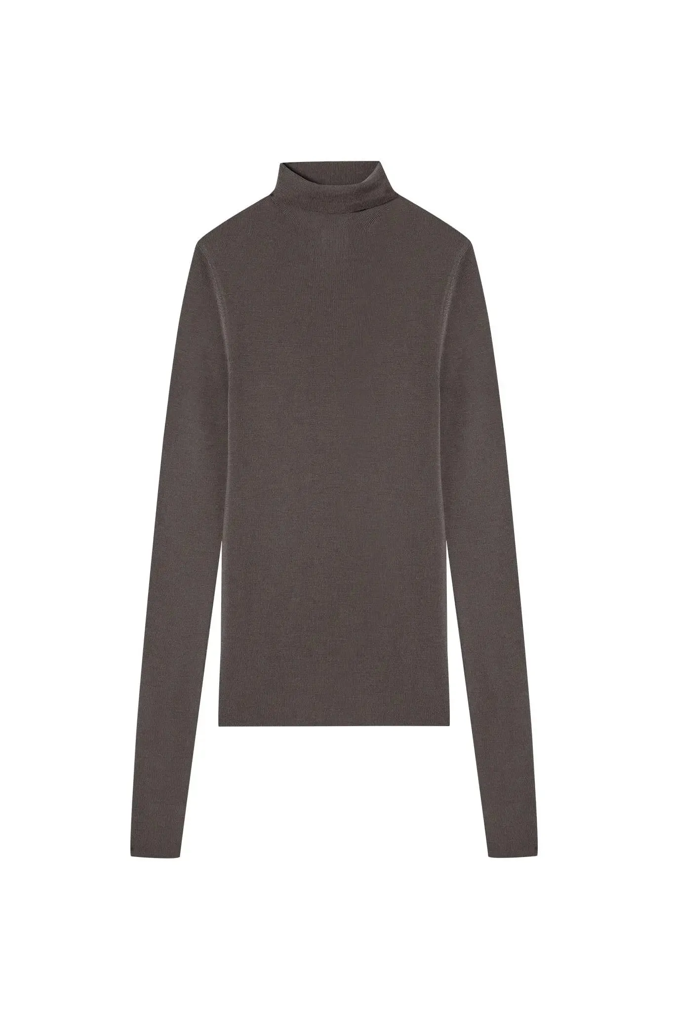 Slim Seamless Wool Turtleneck Sweater
