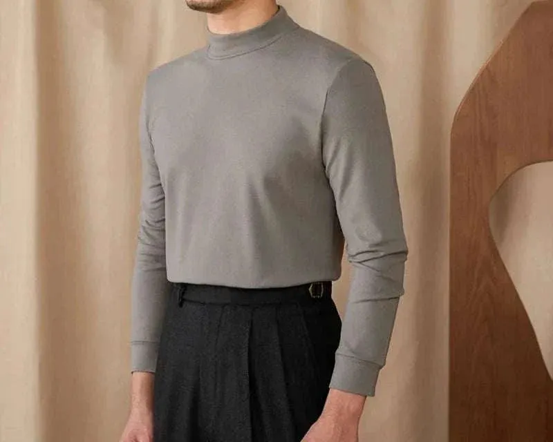 Soft half turtleneck sweater