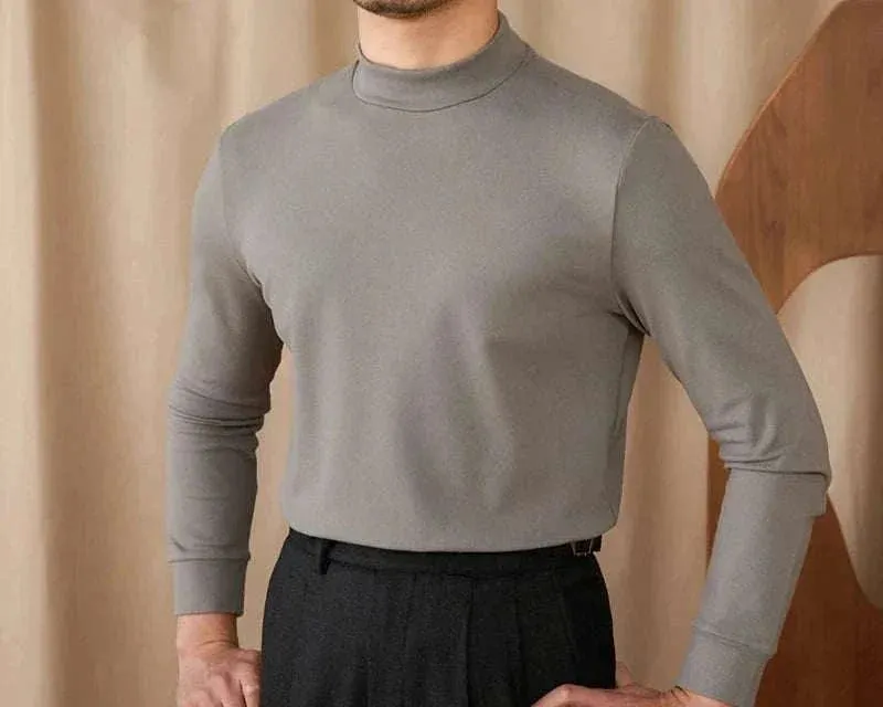 Soft half turtleneck sweater