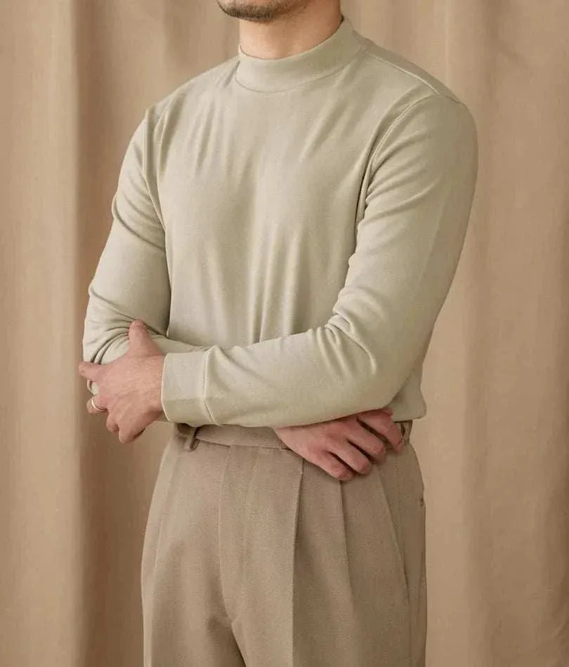 Soft half turtleneck sweater