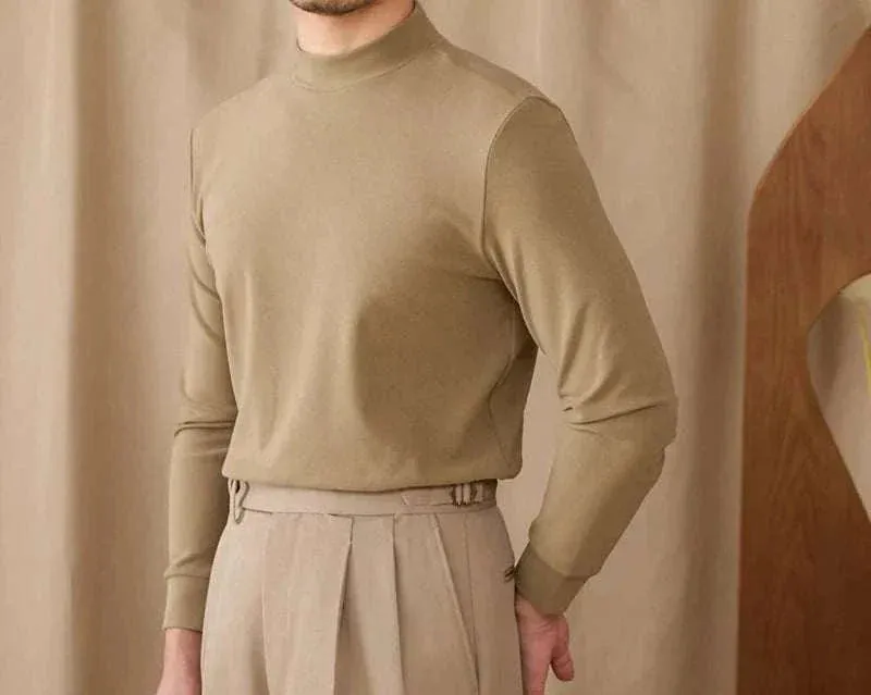 Soft half turtleneck sweater