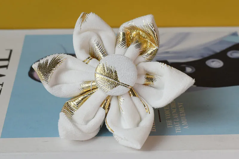 Sparkling White:  Personalized Pet Bow Collar And Leash