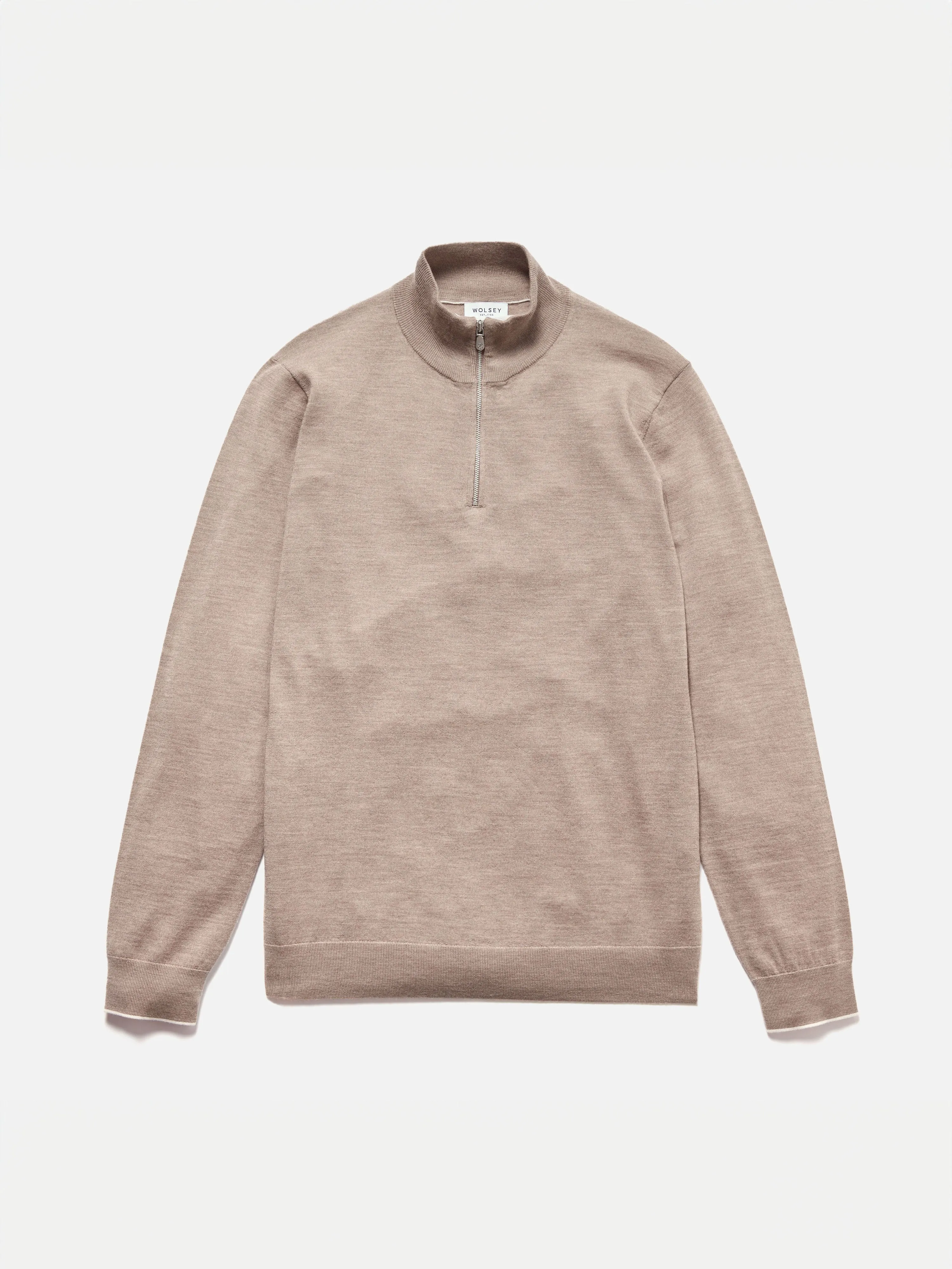Super Fine Merino Wool Zip Neck