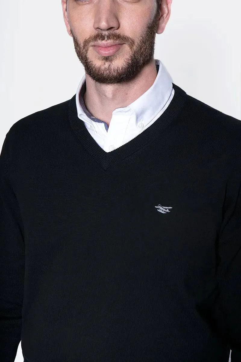 Sweater black hombre smart casual Ferouch