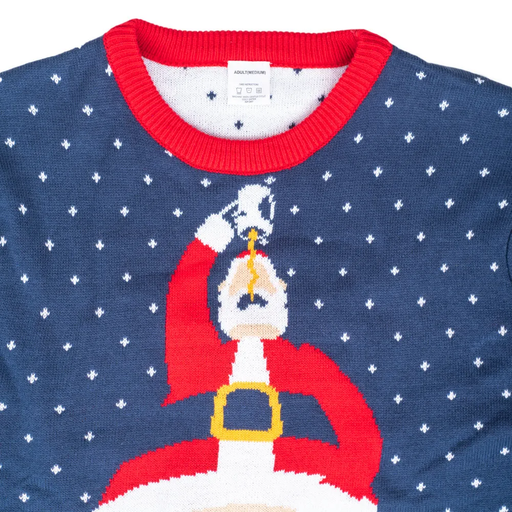 Ugly Christmas Sweater - Hilarious Santa Peeing Design for Holiday Parties