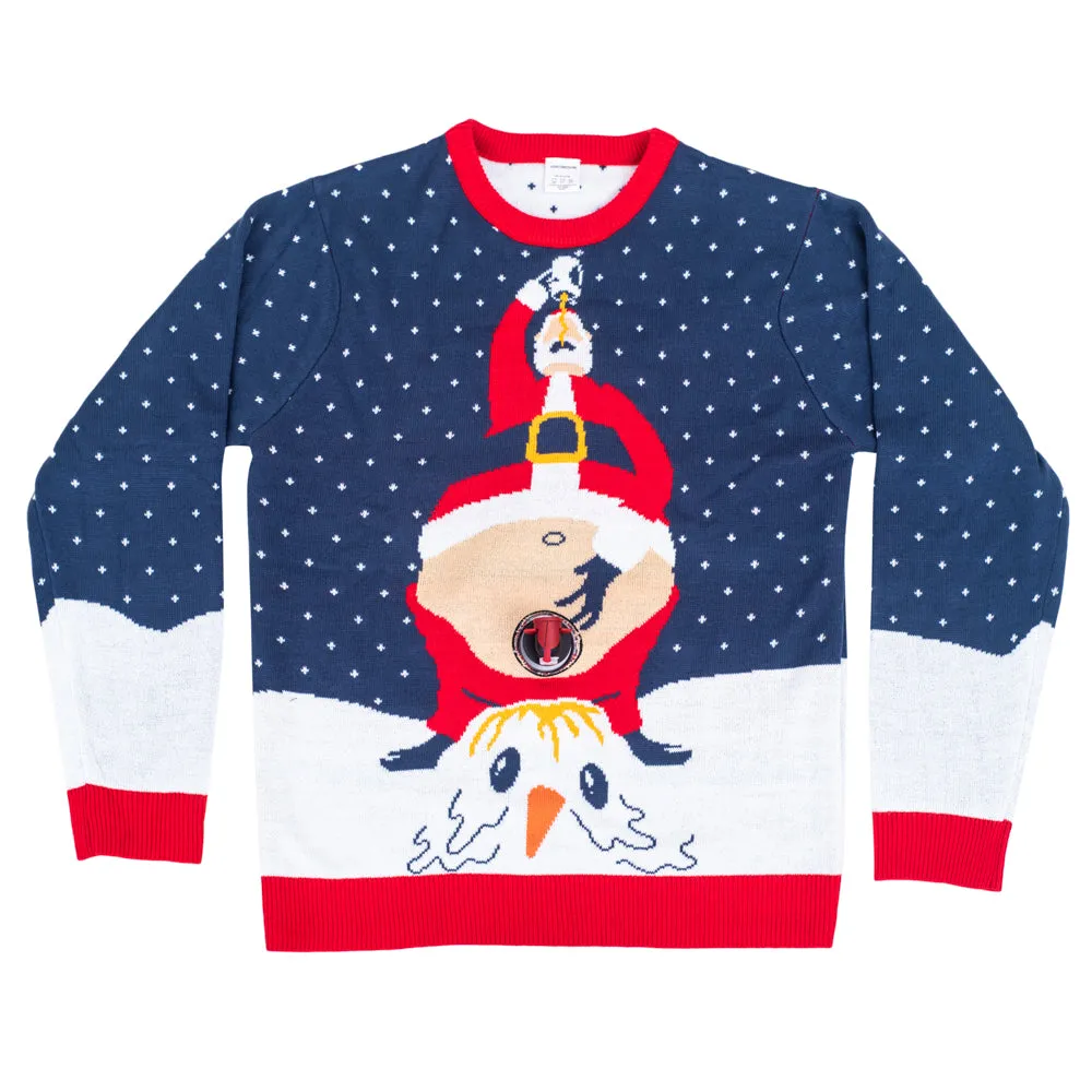 Ugly Christmas Sweater - Hilarious Santa Peeing Design for Holiday Parties