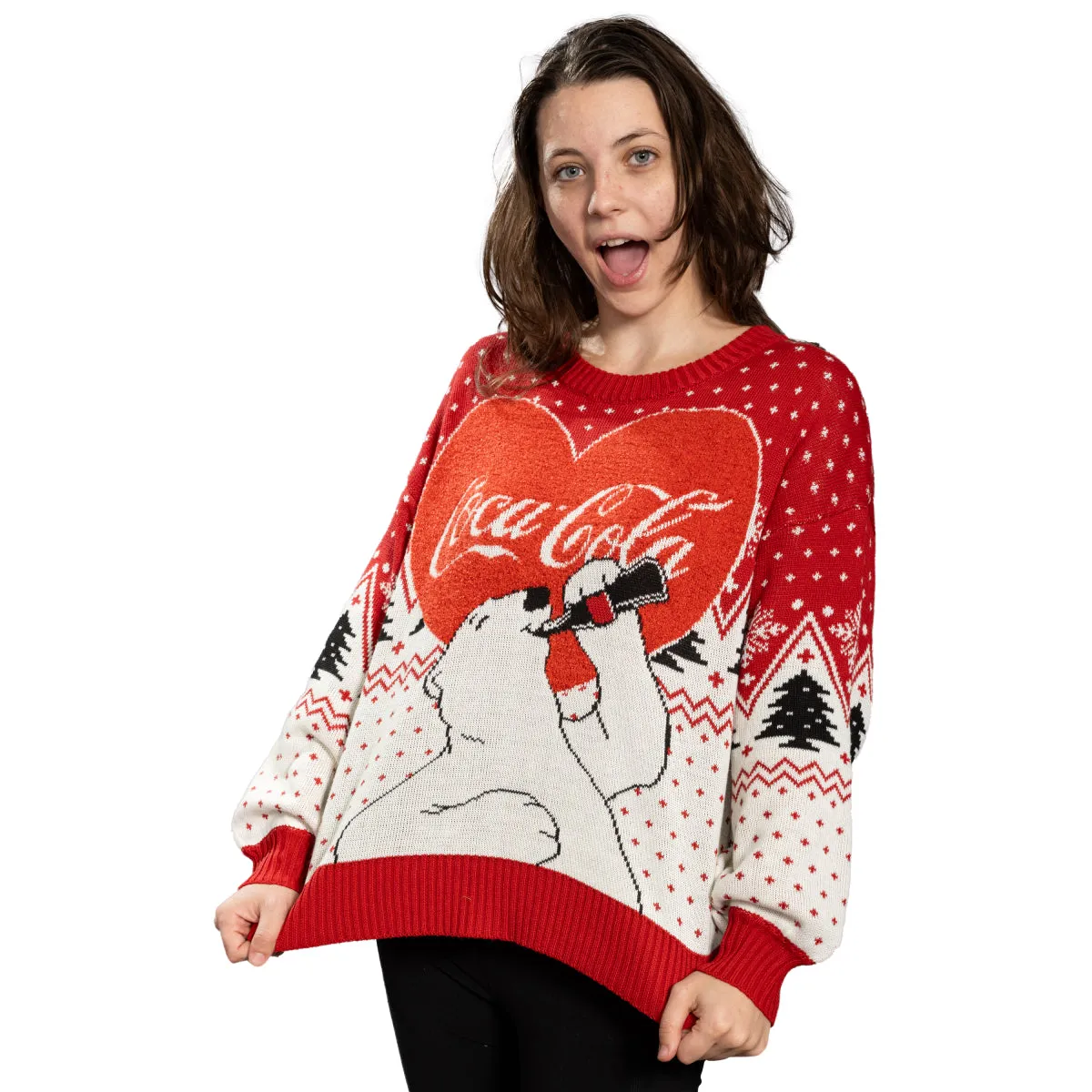 Ugly Christmas Sweater - Iconic Coca Cola Polar Bear for Festive Gatherings