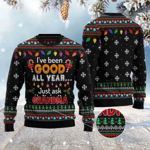 Ugly Christmas Sweater JulesRoche Comedic Graphic Holiday Pullover