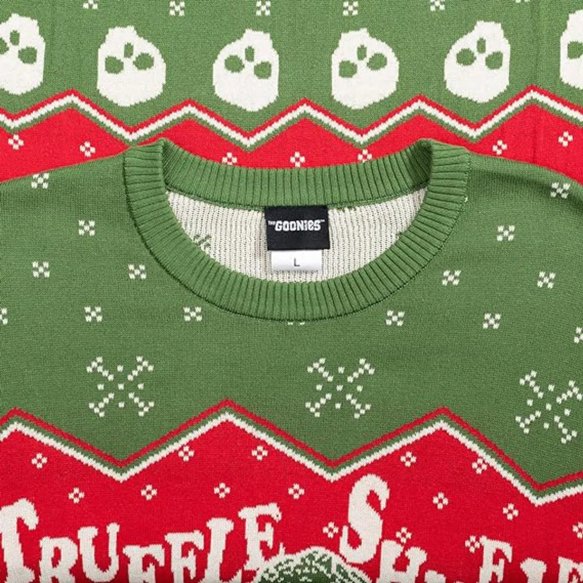 Ugly Christmas Sweater JulesRoche Goonies Chunk Truffle Shuffle Scene