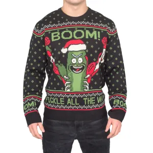 Ugly Christmas Sweater JulesRoche Knitted Festive Pickle Rick