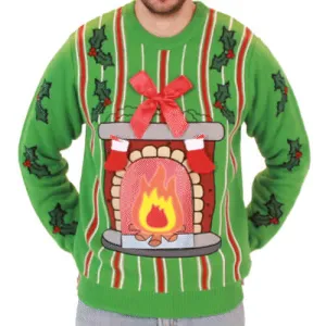 Ugly Christmas Sweater JulesRoche LED Lights Funny Unisex