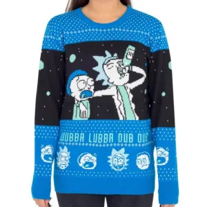 Ugly Christmas Sweater JulesRoche Rick and Morty Design Unisex