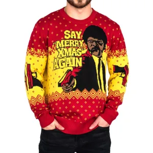 Ugly Christmas Sweater - Pulp Fiction Style for Movie Fans