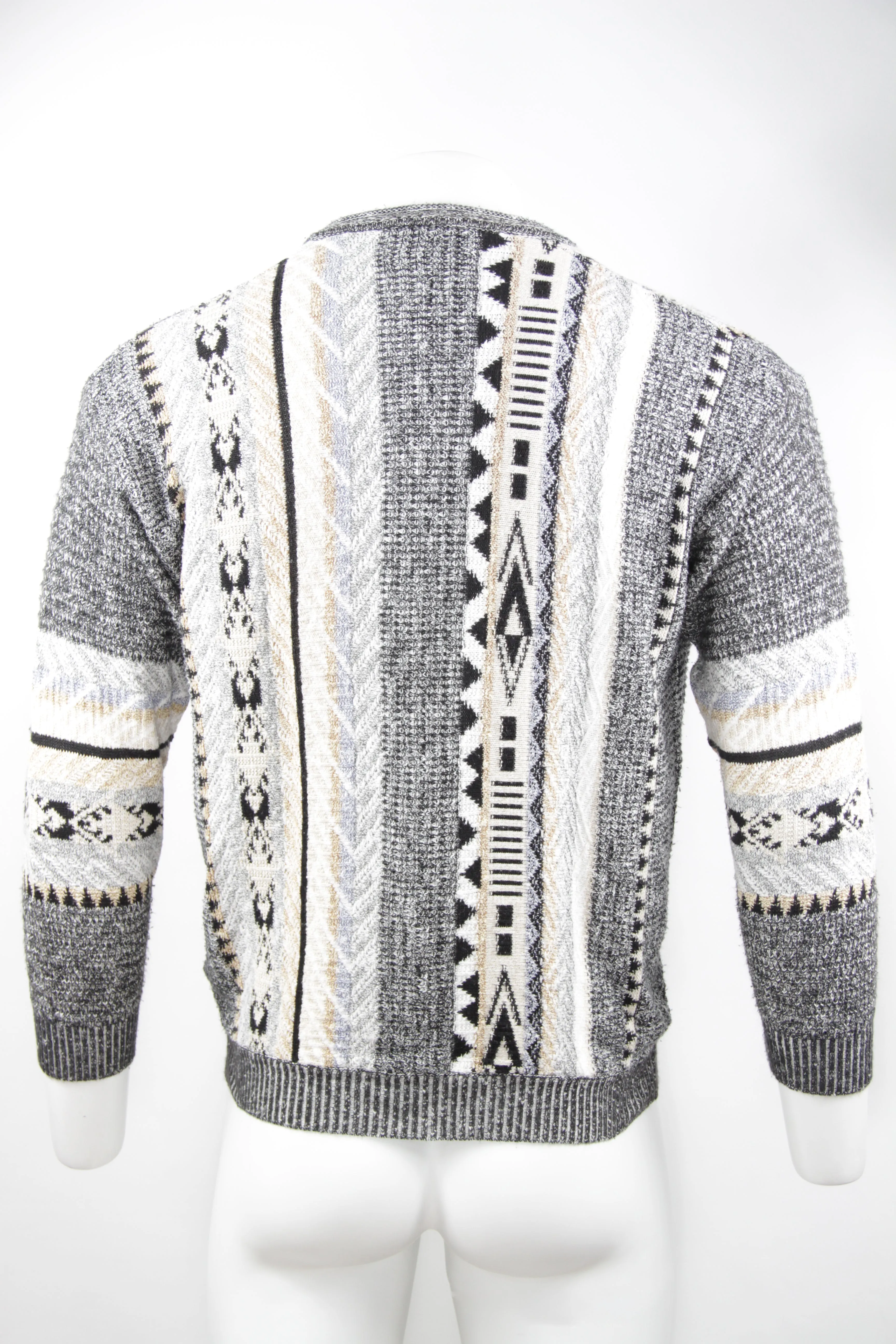 Vintage 80/90s Patterned Cardigan - M