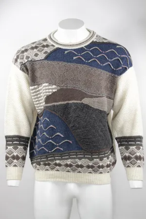 Vintage 80/90s Textural knitted jumper - XL