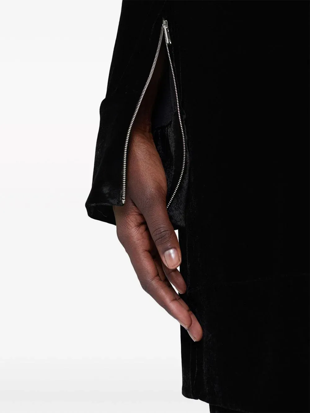 Washed Velvet Jersey Shirt Dress